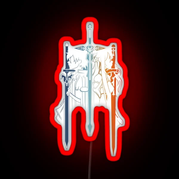 Kirito And Asuna SAO RGB Neon Sign