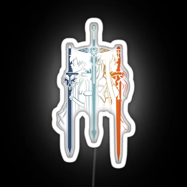 Kirito And Asuna SAO RGB Neon Sign