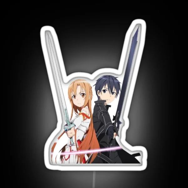 Kirito And Asuna Sword Art Online RGB Neon Sign