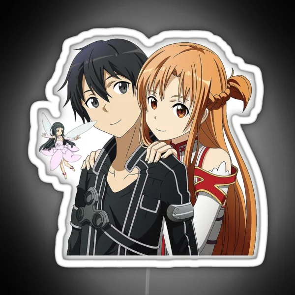 Kirito And Asuna Yui Kawaii RGB Neon Sign