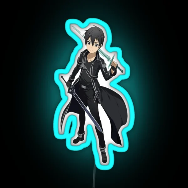 Kirito SAO RGB Neon Sign