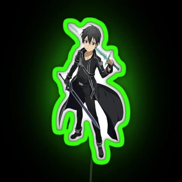 Kirito SAO RGB Neon Sign