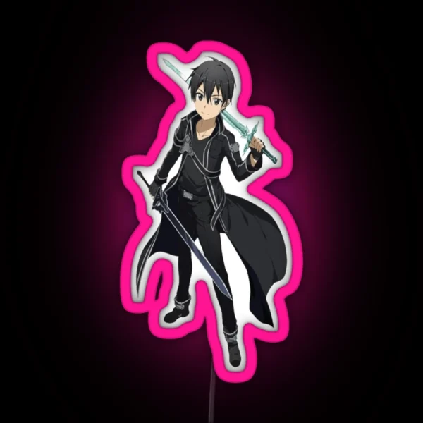 Kirito SAO RGB Neon Sign