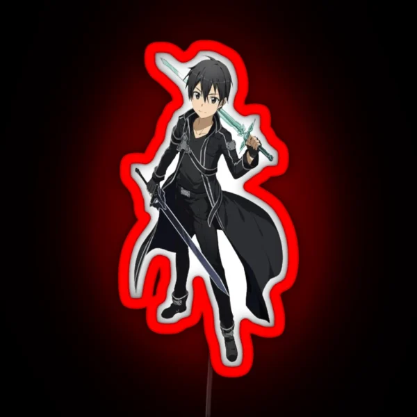 Kirito SAO RGB Neon Sign