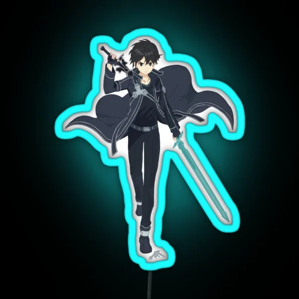 Kirito SAO Sword Art Online RGB Neon Sign