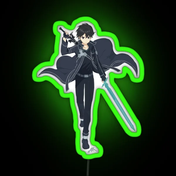 Kirito SAO Sword Art Online RGB Neon Sign