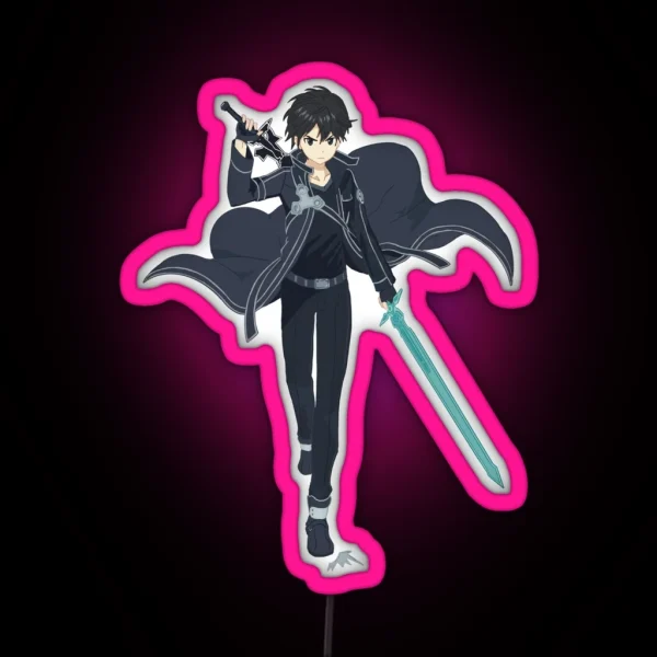Kirito SAO Sword Art Online RGB Neon Sign