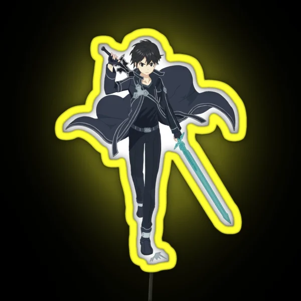 Kirito SAO Sword Art Online RGB Neon Sign