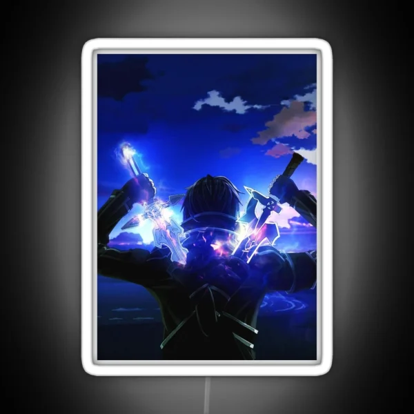 Kirito Sword Art Virtual World Graphic RGB Neon Sign