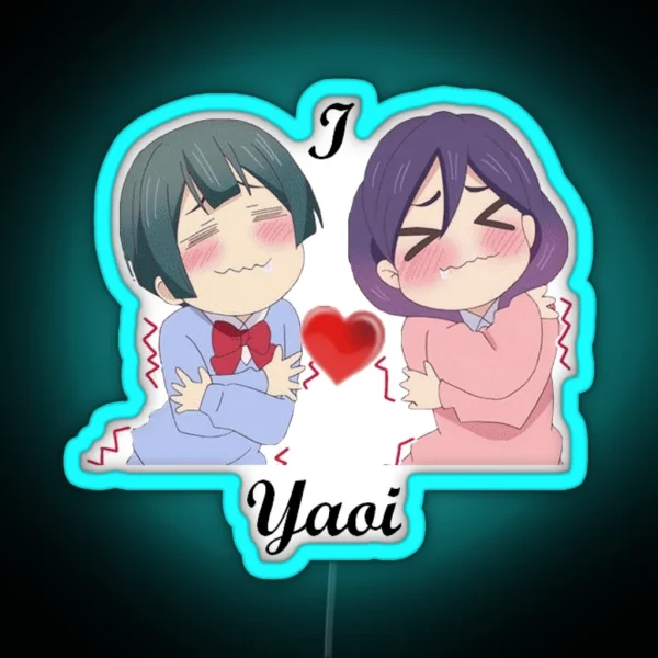 Kiss Him Not Me I Love Yaoi RGB Neon Sign