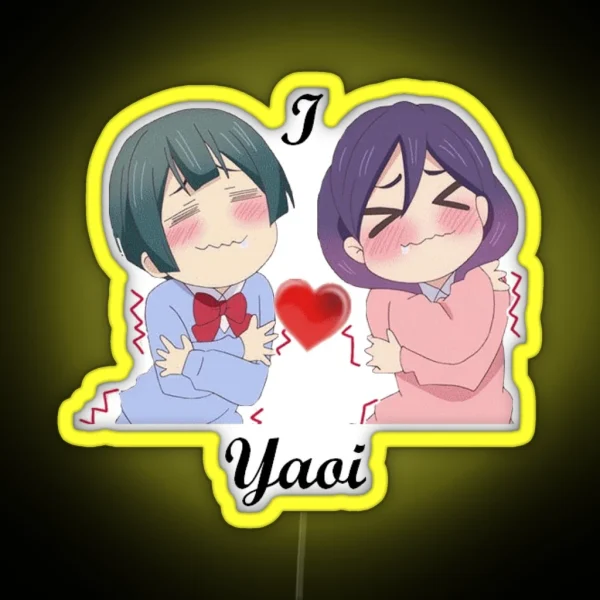 Kiss Him Not Me I Love Yaoi RGB Neon Sign