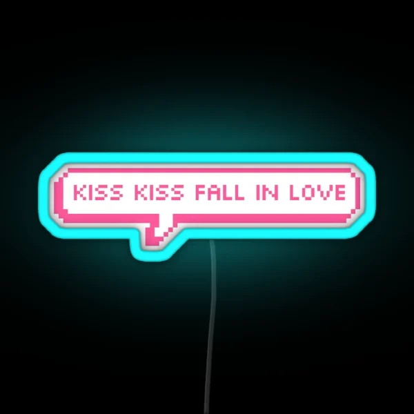 Kiss Kiss Fall In Love RGB Neon Sign