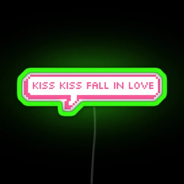 Kiss Kiss Fall In Love RGB Neon Sign