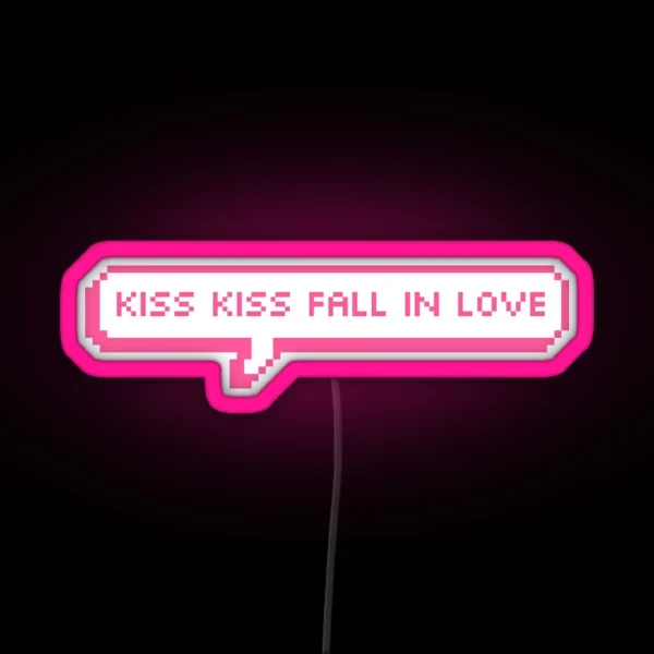 Kiss Kiss Fall In Love RGB Neon Sign