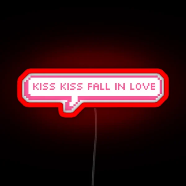 Kiss Kiss Fall In Love RGB Neon Sign