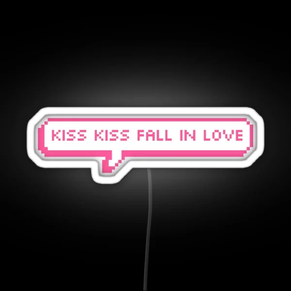 Kiss Kiss Fall In Love RGB Neon Sign