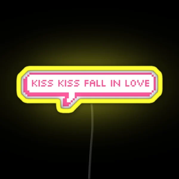 Kiss Kiss Fall In Love RGB Neon Sign