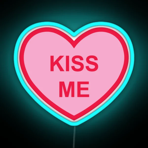 Kiss Me Heart RGB Neon Sign