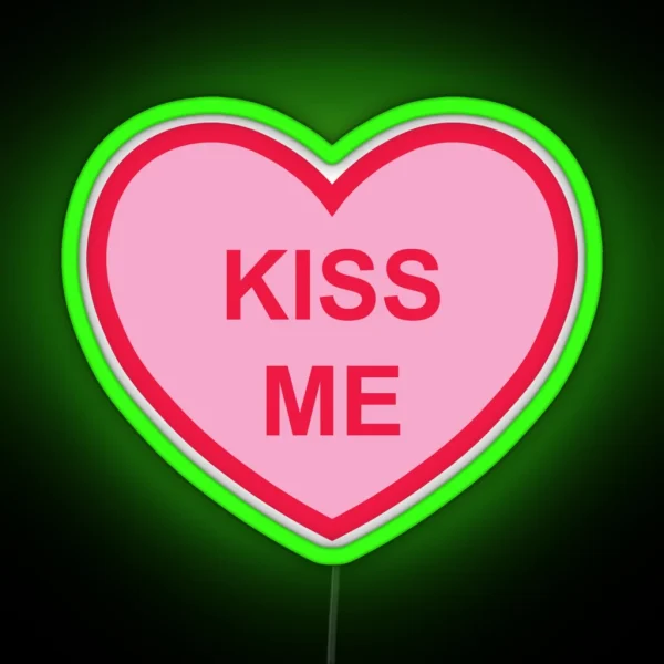Kiss Me Heart RGB Neon Sign