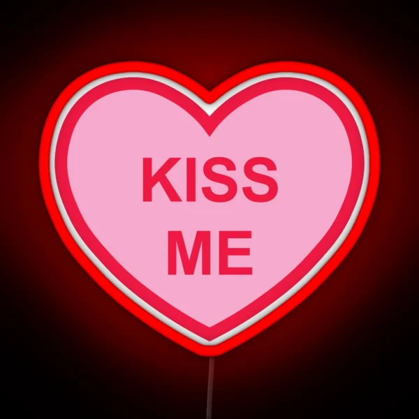 Kiss Me Heart RGB Neon Sign