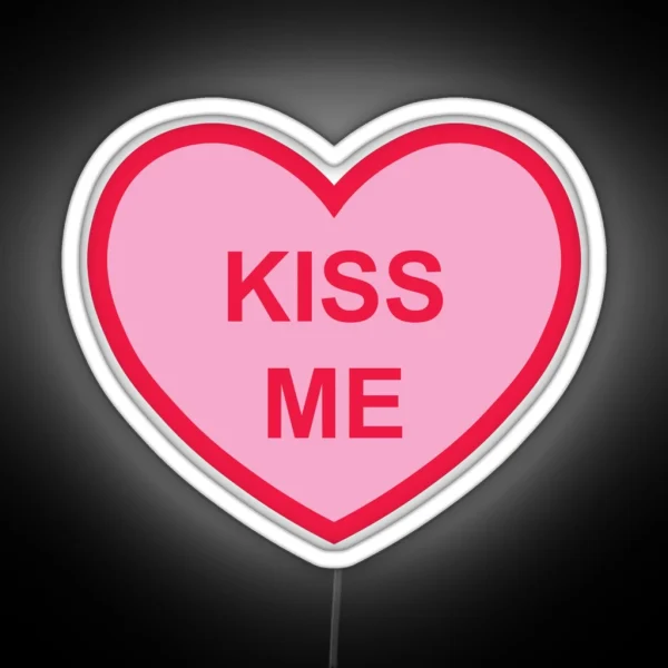 Kiss Me Heart RGB Neon Sign