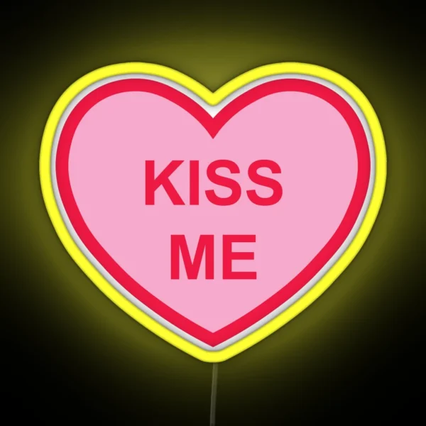 Kiss Me Heart RGB Neon Sign