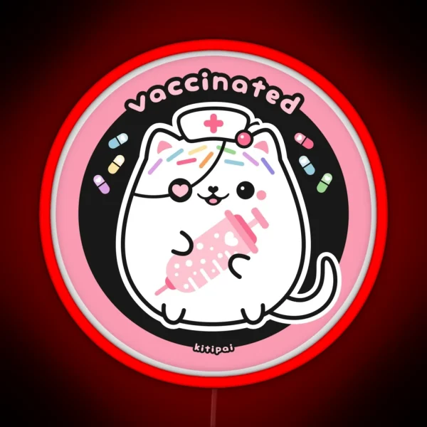 Kitipai Kitty Cat Nurse Vaccinated RGB Neon Sign