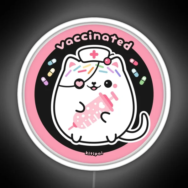 Kitipai Kitty Cat Nurse Vaccinated RGB Neon Sign