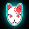 Kitsune Mask Demon Slayer RGB Neon Sign - Image 3