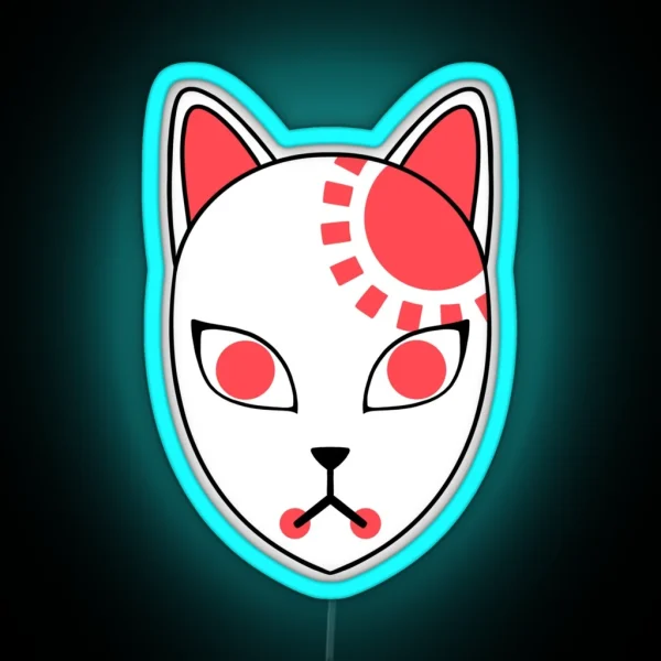 Kitsune Mask Demon Slayer RGB Neon Sign
