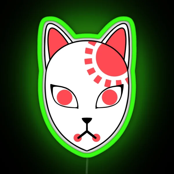 Kitsune Mask Demon Slayer RGB Neon Sign