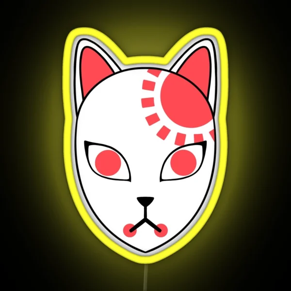 Kitsune Mask Demon Slayer RGB Neon Sign