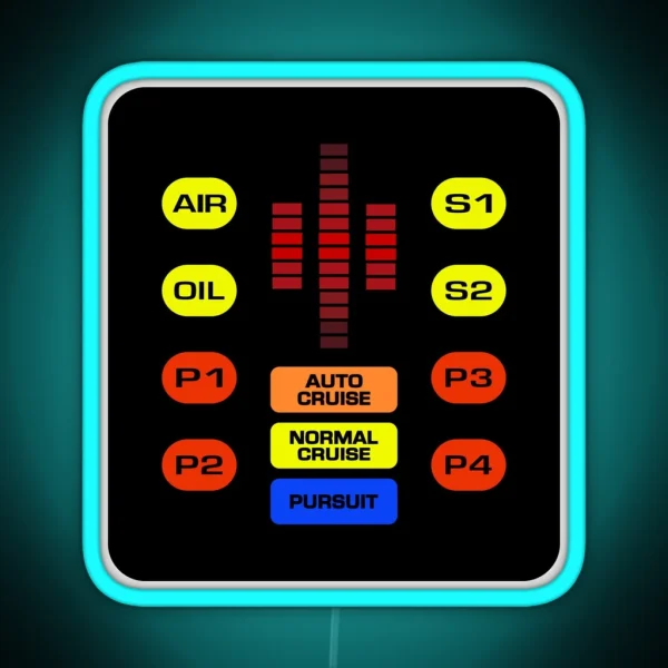 KITT Control Panel RGB Neon Sign