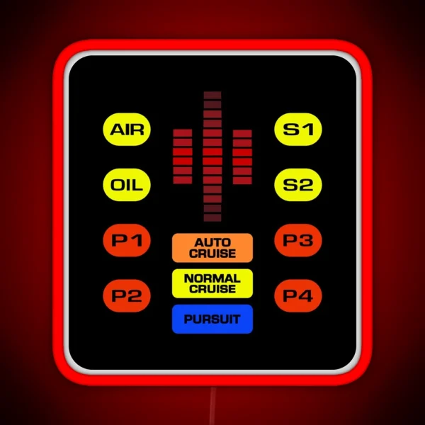 KITT Control Panel RGB Neon Sign