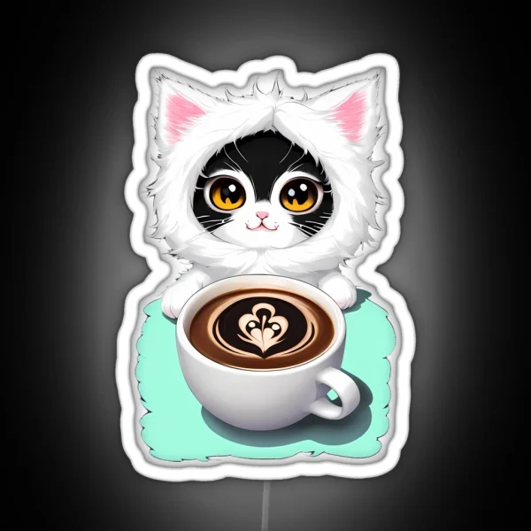 Kitten S Morning Ritual RGB Neon Sign