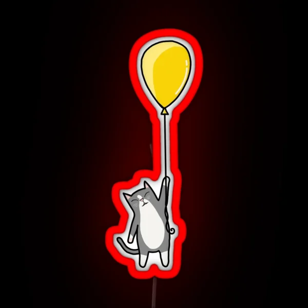 Kitty Balloon RGB Neon Sign