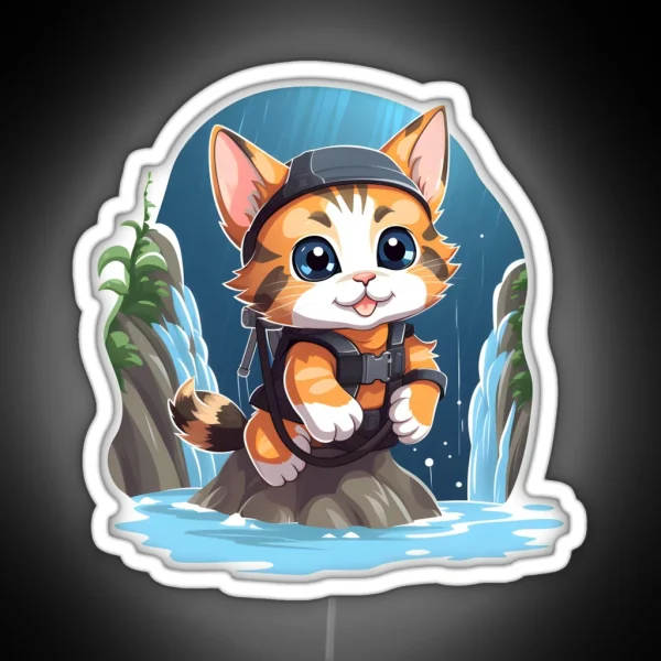 Kitty The Explorer RGB Neon Sign