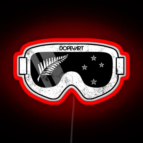 Kiwi Goggles 2 Alternate Ski And Snowboard Goggle Art RGB Neon Sign
