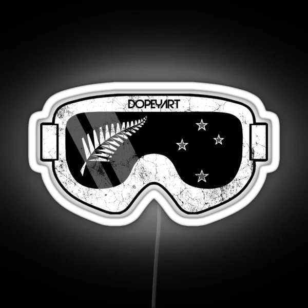 Kiwi Goggles 2 Alternate Ski And Snowboard Goggle Art RGB Neon Sign