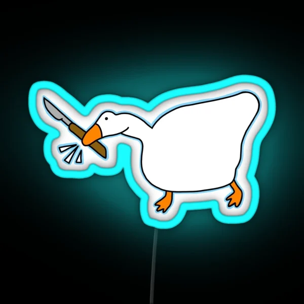 Knife Goose RGB Neon Sign