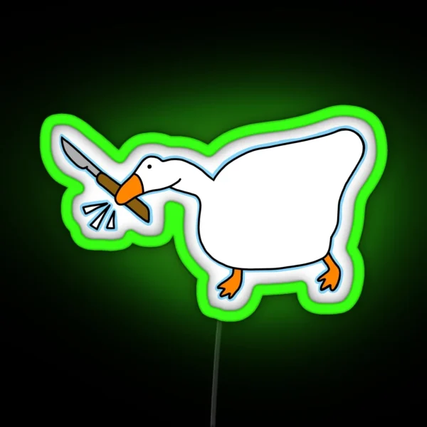 Knife Goose RGB Neon Sign