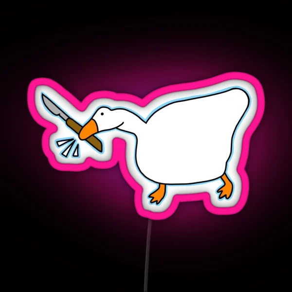Knife Goose RGB Neon Sign