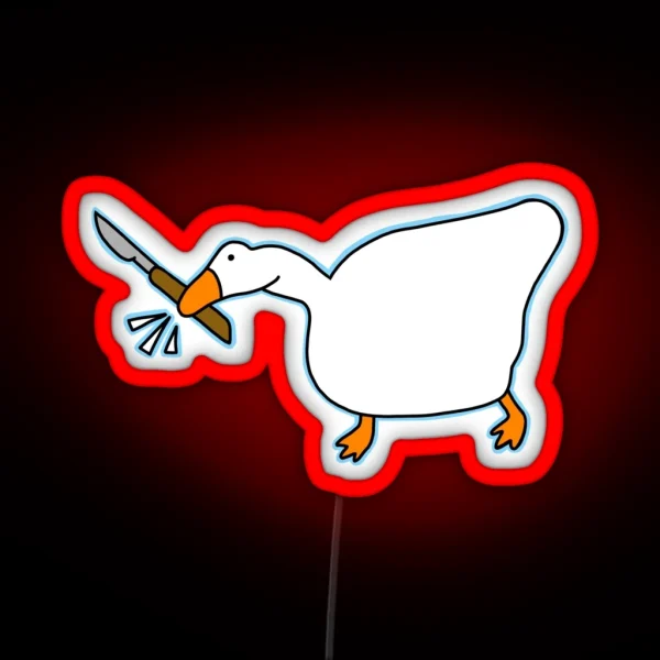 Knife Goose RGB Neon Sign