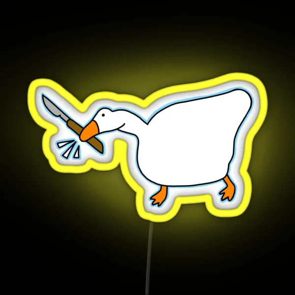 Knife Goose RGB Neon Sign