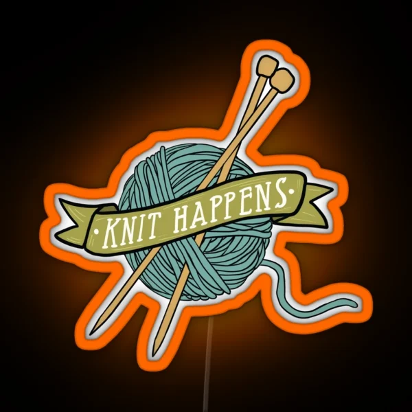 Knit Happens RGB Neon Sign