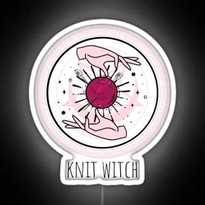 Knit Witch RGB Neon Sign