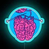 Knitting A Brain RGB Neon Sign