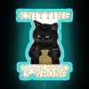 Knitting Because Murder Is Wrong Black Cat RGB Neon Sign - Image 2