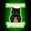 Knitting Because Murder Is Wrong Black Cat RGB Neon Sign - Image 3