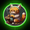 Knitting Cat RGB Neon Sign